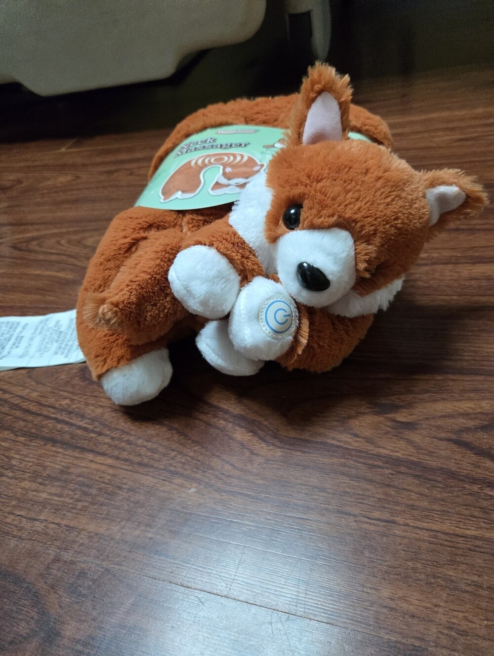 Plush Fox Neck Massaging Pillow